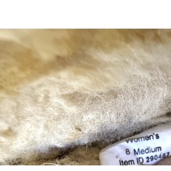 L.L. Bean Women’s Moccasin Slippers Shearling Suede Brown Size 8 Medium - Picture 2 of 10